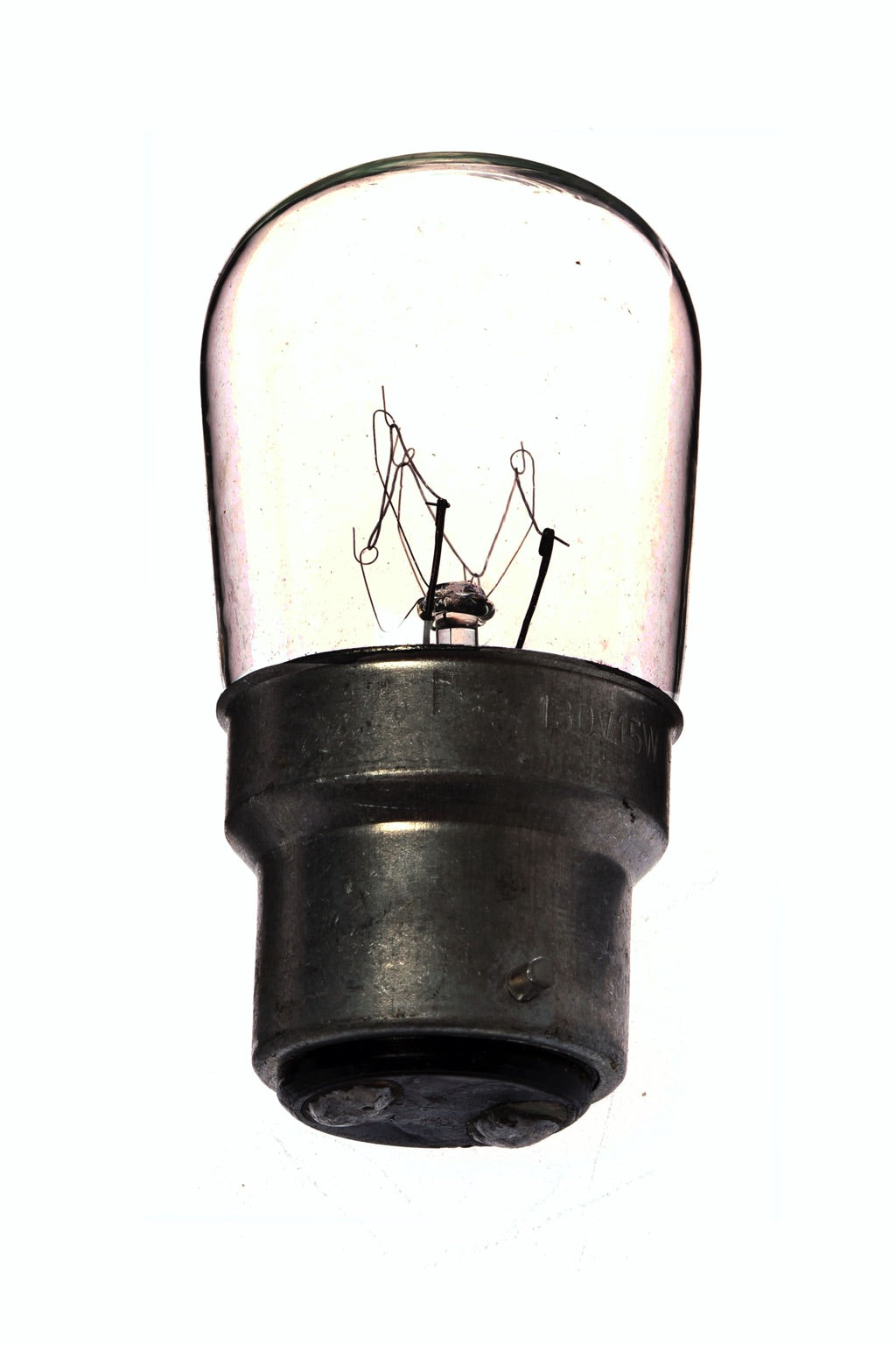 790643-LAMP PILOT TUBULAR CLEAR B-22D, 110V 15W 20X70MM