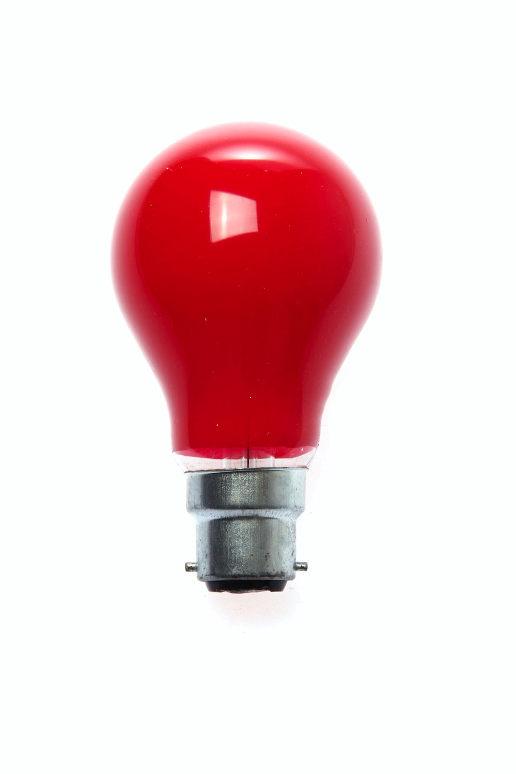 790346-LAMP COLORED B-22, 220-240V 20W RED