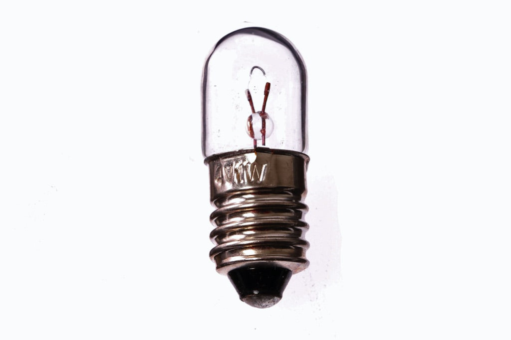 790509-LAMP PILOT TUBULAR CLEAR E-10, 60V 3W 10X28MM