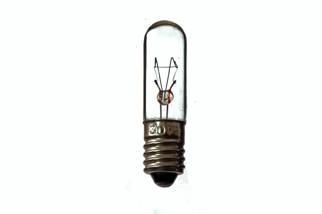 790784-LAMP PILOT GLOBULAR CLEAR E-10, 30V 2W 11X23.5MM