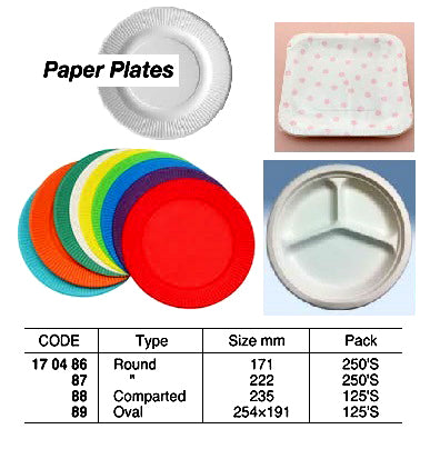 170487-PAPER PLATE ROUND 222MM