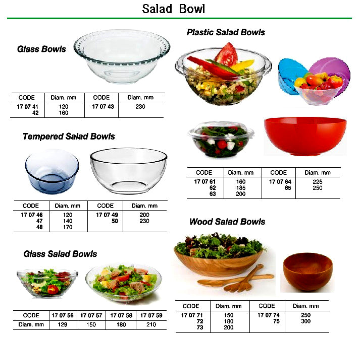 170764-SALAD BOWL PLASTIC 225MM