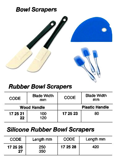 172526-BOWL SCRAPER SILICON RUBBER, LENGTH 250MM