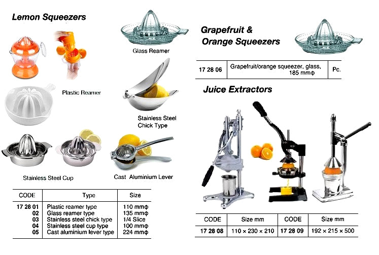 172801-LEMON SQUEEZER PLASTIC, REAMER TYPE 110MM DIAM