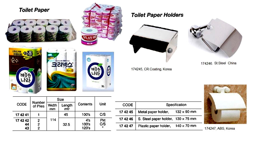 174246-HOLDER TOILET PAPER, STAINLESS STEEL 130X75MM