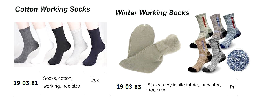 190381-SOCKS WORKING COTTON FREE SIZE