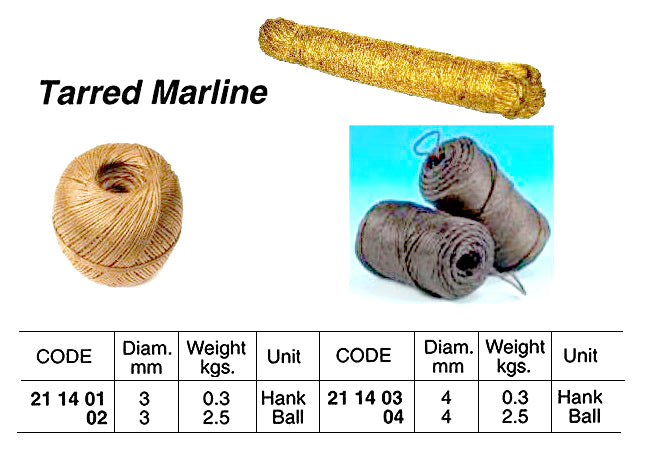 211401-MARLINE TARRED 3MM DIAX0.3KGS