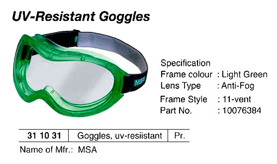 311031-GOGGLE UV-RESISTANT