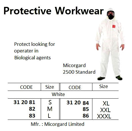 312082-WEAR MICROPOROUS PP LAMINATE, M. GARD 2500 STANDARD WHITE M