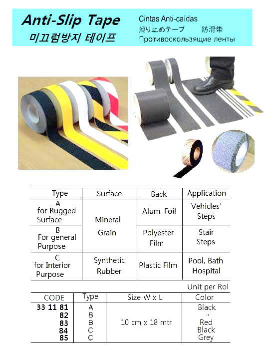 331181-SAFETY WALK 3M TYPE-A BLACK, 10CMX18MTR