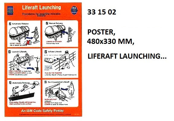 331502-POSTER LIFERAFT LAUNCHING, #1002W 475X330MM