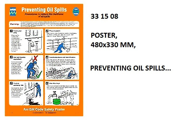331508-POSTER PREVENTING OIL SPILLS, #1008W 475X330MM