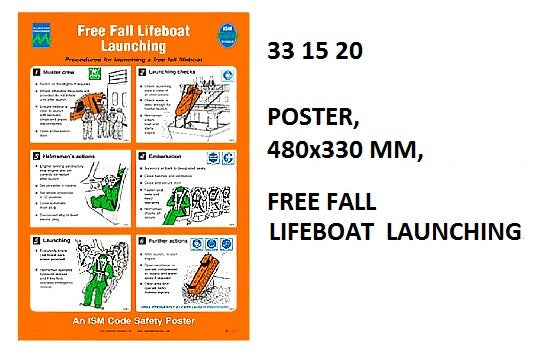 331520-POSTER FREE FALL LIFEBOAT, LAUNCHING #1020W 475X330MM