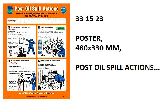 331523-POSTER POST OIL SPILL ACTIONS, #1023W 475X330MM