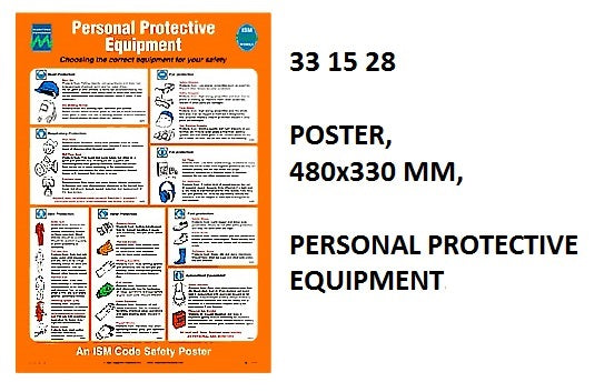 331528-POSTER PERSONAL PROTECTIVE, EQUIPMENT #1028W 475X330MM