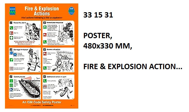 331531-POSTER FIRE & EXPLOSION ACTION, #1031W 475X330MM
