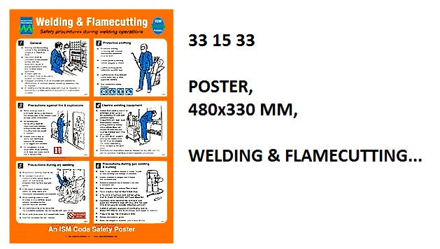 331533-POSTER WELDING & FLAME CUTTING, #1033W 475X330MM