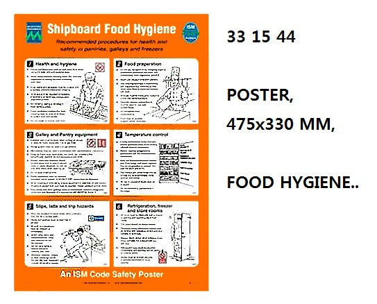 331544-POSTER SHIPBOARD FOOD HYGIENE, #1044W 475X330MM
