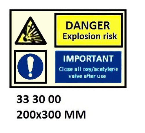 333000-Danger explosion risk 20x30cm (VL)