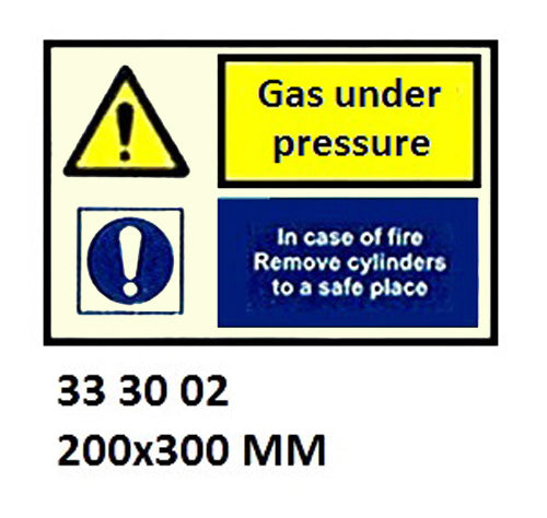 333002-Warning gas under pressure 20x30cm (PL)