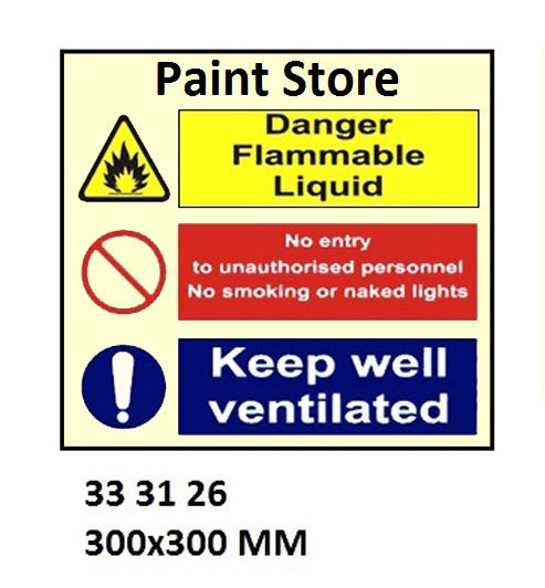333126-SPACE IDENTIFICATION SIGN, PAINT STORE #3126 300X300MM