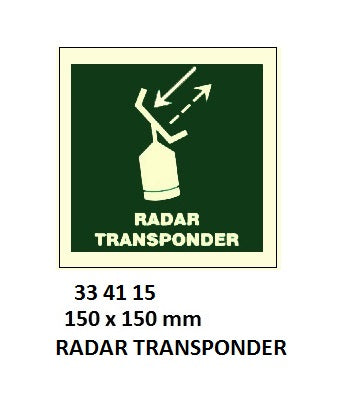 334115-SAFETY SIGN RADAR TRANSPONDER, 150X150MM (IMO)