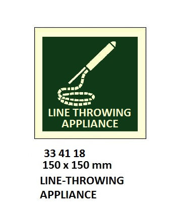 334118-SAFETY SIGN LINE-THROWING, APPLIANCE 150X150MM (IMO)