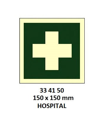 334150-SAFETY SIGN #4150 (CROSS), 150X150MM