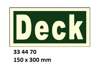 334470-SIGN ACCOMMODATION DECK, 4470JP 150X400MM