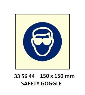 335644-SIGN WHITE VINYL SELF ADHESIVE, #5644 150X150MM EYE PROTECTION