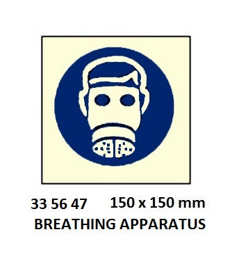 335647-SIGN WHITE VINYL SELF ADHESIVE, #5647 150X150MM RESPIRATOR