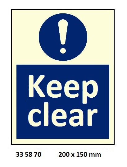 335870-MANDATORY SIGN KEEP CLEAR, 200X150MM