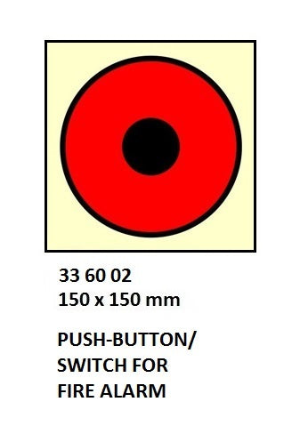 336002-FIRE CONTROL SIGN PUSH-BUTTON/, SWITCH FOR FIREALARM 150X150MM