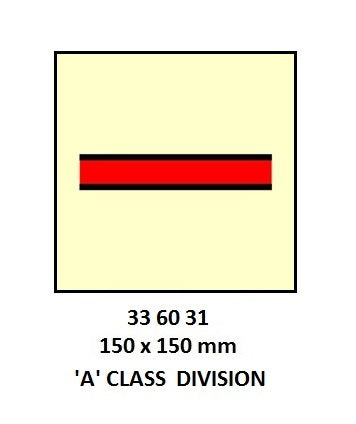 336031-FIRE CONTROL SIGN ?A? CLASS, DIVISION 150X150MM