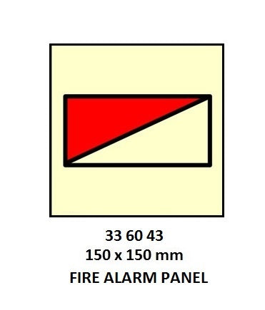 336043-FIRE CONTROL SIGN, FIRE ALARM PANEL 150X150MM