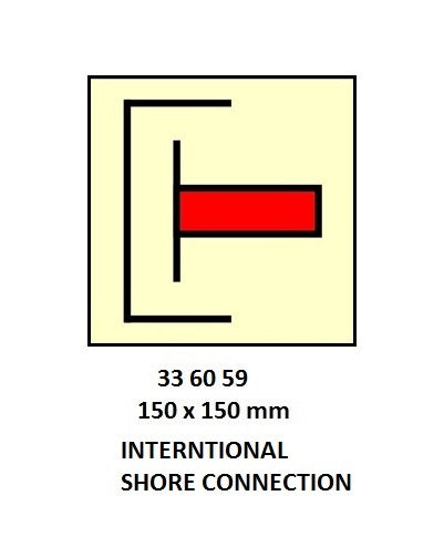 336059-FIRE CONTROL SIGN INTERNT?L, SHORE CONNECTION 150X150M