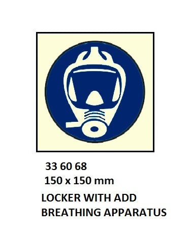 336068-FIRE CONTROL SIGN LOCKER W/ADD, BREATHING APPARATUS 150X150MM