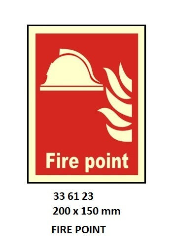 336123-FIRE EQUIPMENT SIGN (RED) FIRE, POINT 200X150MM