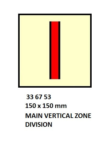 336753-FIRE CONTROL SYMBOL ISO 17631, MAIN VERTICAL ZONE 150X150MM