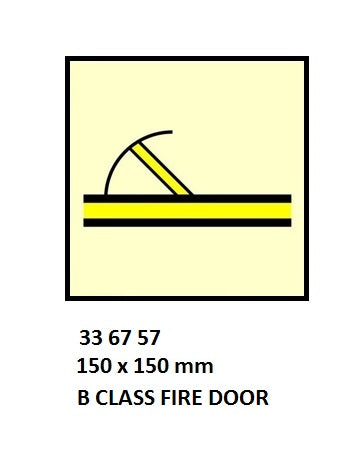 336757-FIRE CONTROL SYMBOL ISO 17631, B CLASS FIRE DOOR 150X150MM