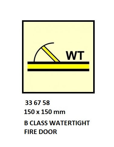 336758-FIRE CONTROL SYMBOL ISO 17631, B CLASS W/T FIREDOOR 150X150MM