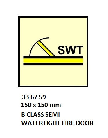 336759-FIRE CONTROL SYMBOL ISO 17631, B SEMI-W/T FIREDOOR 150X150MM