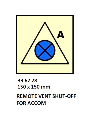 336778-FIRE CONTROL SYMBOL ISO 17631, RMT VENT S/O F/ACCOM 150X150MM
