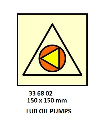 336802-FIRE CONTROL SYMBOL ISO 17631, LUB OIL PUMP RMT S/OFF 150X150