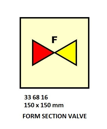 336816-FIRE CONTROL SYMBOL ISO 17631, FOAM SECTION VALVE 150X150MM