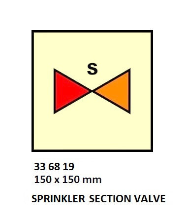 336819-FIRE CONTROL SYMBOL ISO 17631, SPRINKLER SEC VALVE 150X150MM