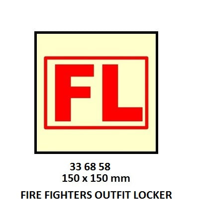 336858-FIRE CONTROL SYMBOL ISO 17631, FIRE FIGHTERS OUTFIT LOCKER