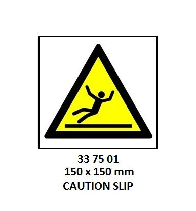 337501-SIGN WHITE VINYL SELF ADHESIVE, #7501 150X150MM HAZARD SLIP