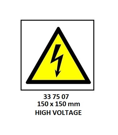 337507-SIGN WHITE VINYL SELF ADHESIVE, #7507 150X150MM HIGH VALTAGE