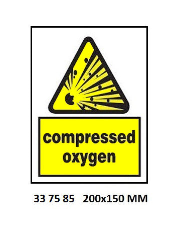 337585-SIGN WHITE VINYL SELF ADHESIVE, 7585 200X150MM DANGER COMPR 0X